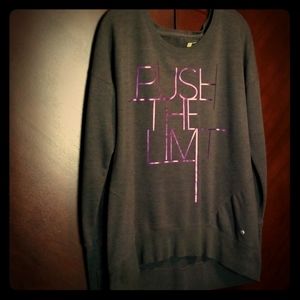 Active wear pull on sweatshirt